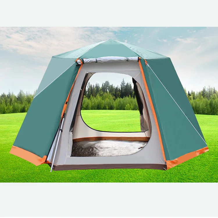 Preferential Customized Luxury Automatic Hydraulic Pop-Up Tent With Large Space For 4-6 Person Family Camping