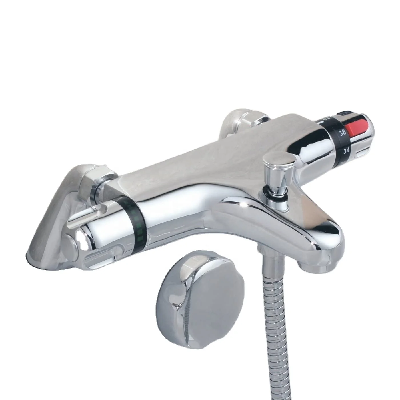 Chrome Thermostatic Shower Mixer Modern Valve Anti Scald Tap, Exposed Thermostatic Shower Valve