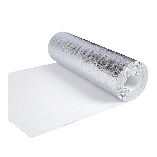 Duplex aluminum reflect PE bubble film Aluminum foil for roof insulation Radiation barrier Custom adhesive