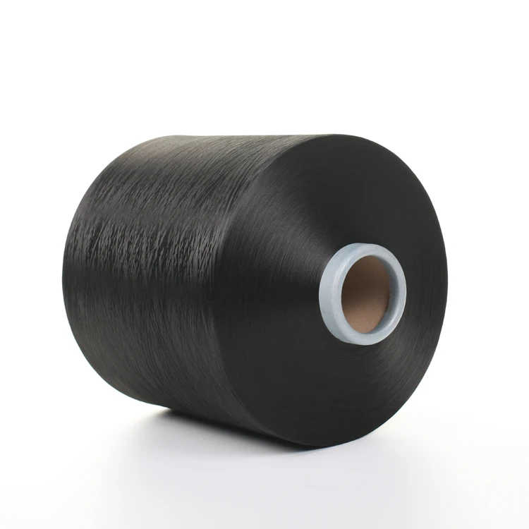 black filament 100% ECO 300D denier DTY Recycled polyester yarn recycled for weaving ribbon