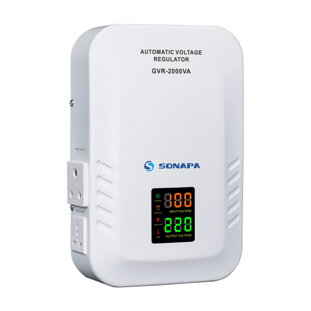 SONAPA 2000VA wall mounted relay control 220V ac automatic voltage regulator/stabilizer for home