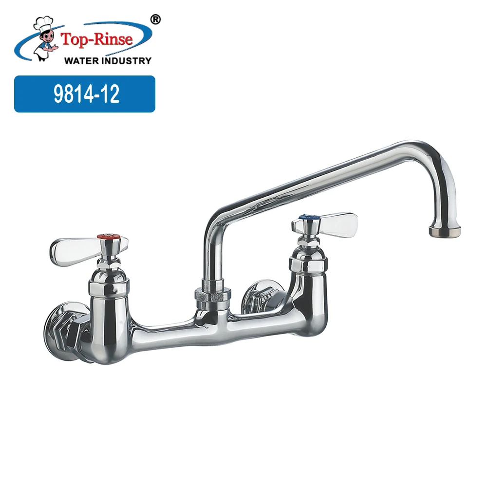 9814-12 хромированный поворотный кран с 8 дюймовым отверстием настенный для кухни двойная поворотная насадка кладовой обратным клапаном