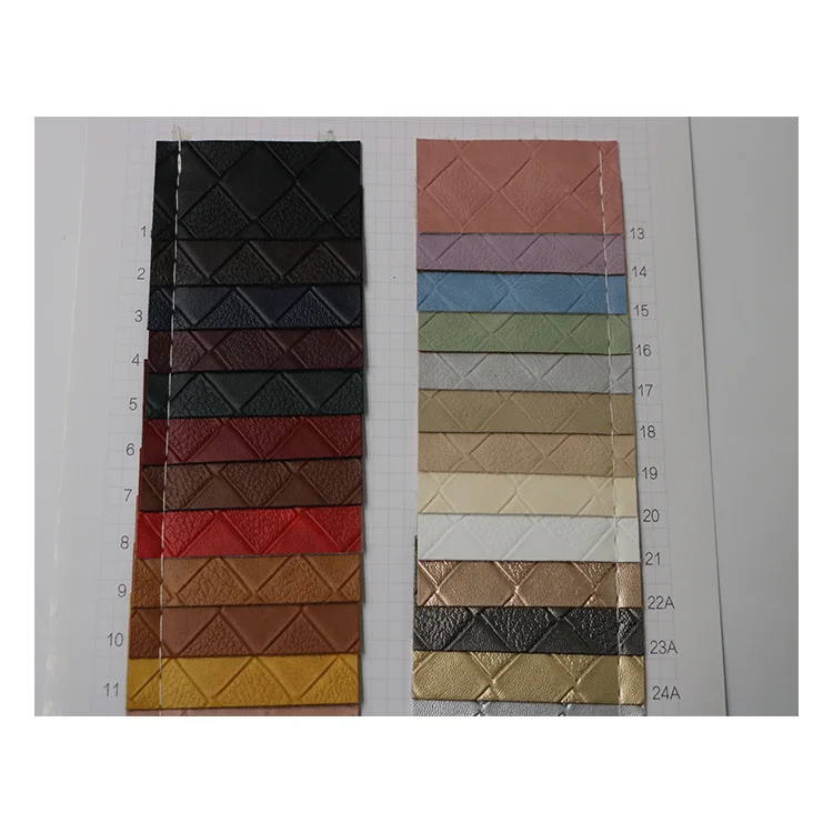 Free Sample Luxury Designer Faux Leather Sheets Woven Pattern Pu Synthetic Leather For Handbags