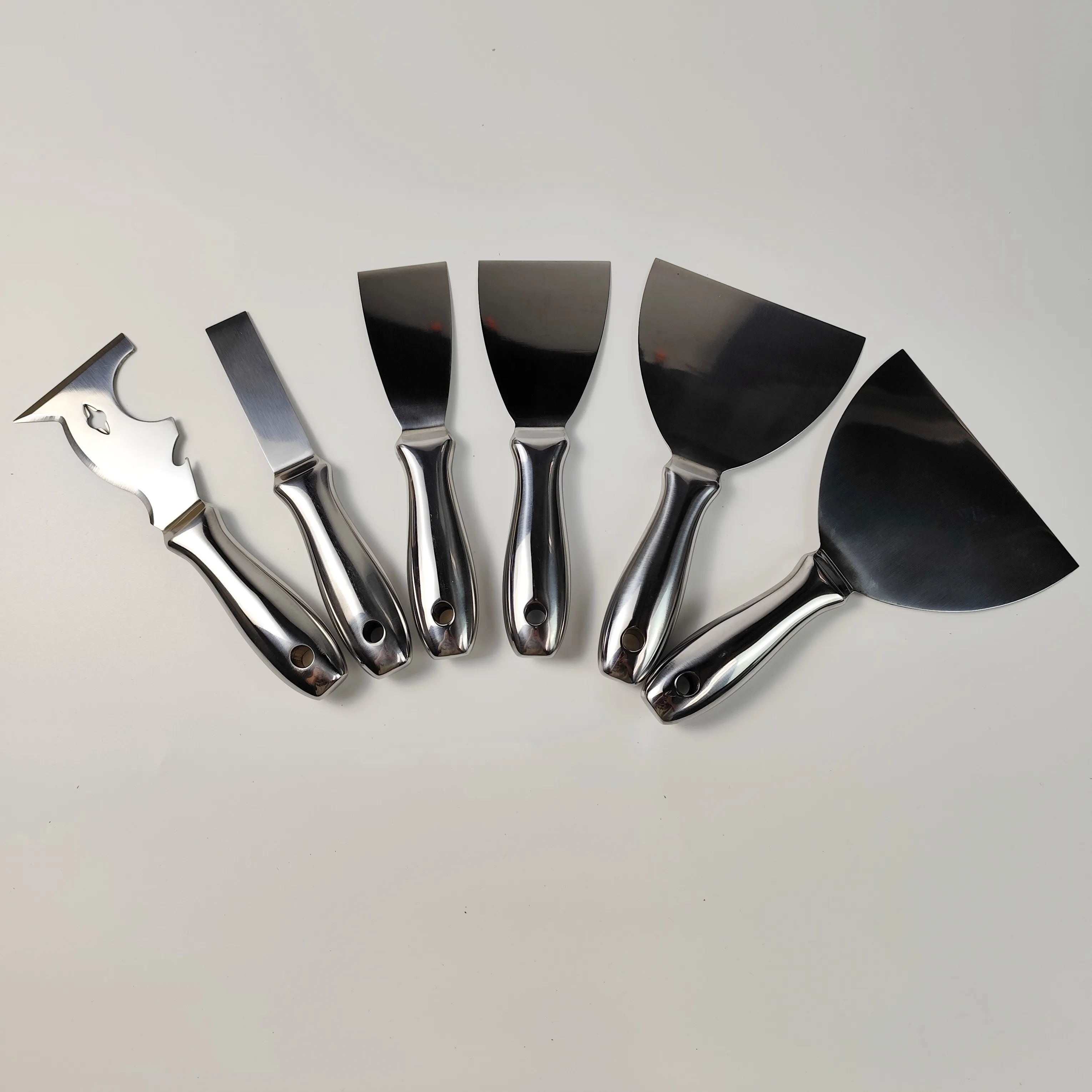 High Quality Stainless Steel Putty Knives in All Sizes Industrial Steel putty knife With Steel handle