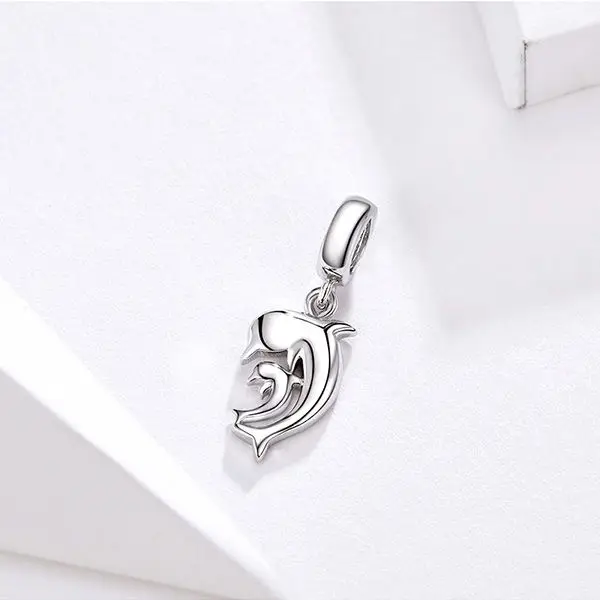Wholesale Bracelet Necklace Diy Custom 925 Sterling Silver Animal Pendant Dolphin Charms