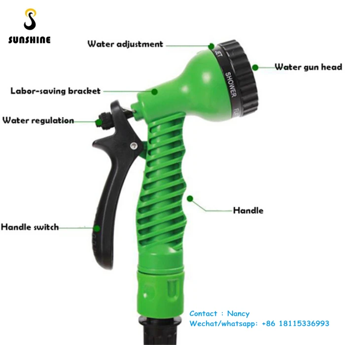 New  Magic Garden Water Hose Flexible Hose Extendable Garden Hose Reel Truck Water Connector Blue Green