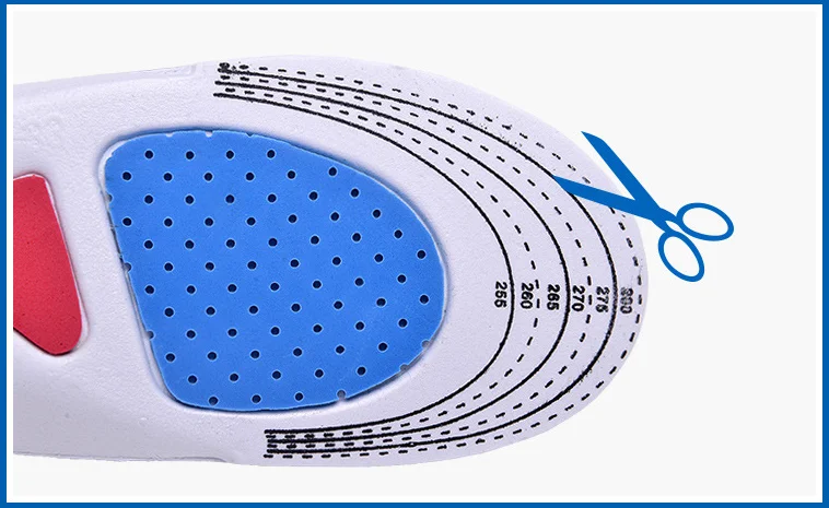 Men Women Sports Shoes Insoles Height Increasing Orthotic Insoles Shock Absorption Silicone Gel Shoe Insert.
