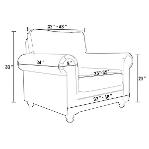 Stretch Chair Sofa Slipcover Spandex Jacquard Non Slip Soft Couch Sofa Cover Washable with Non Skid Foam