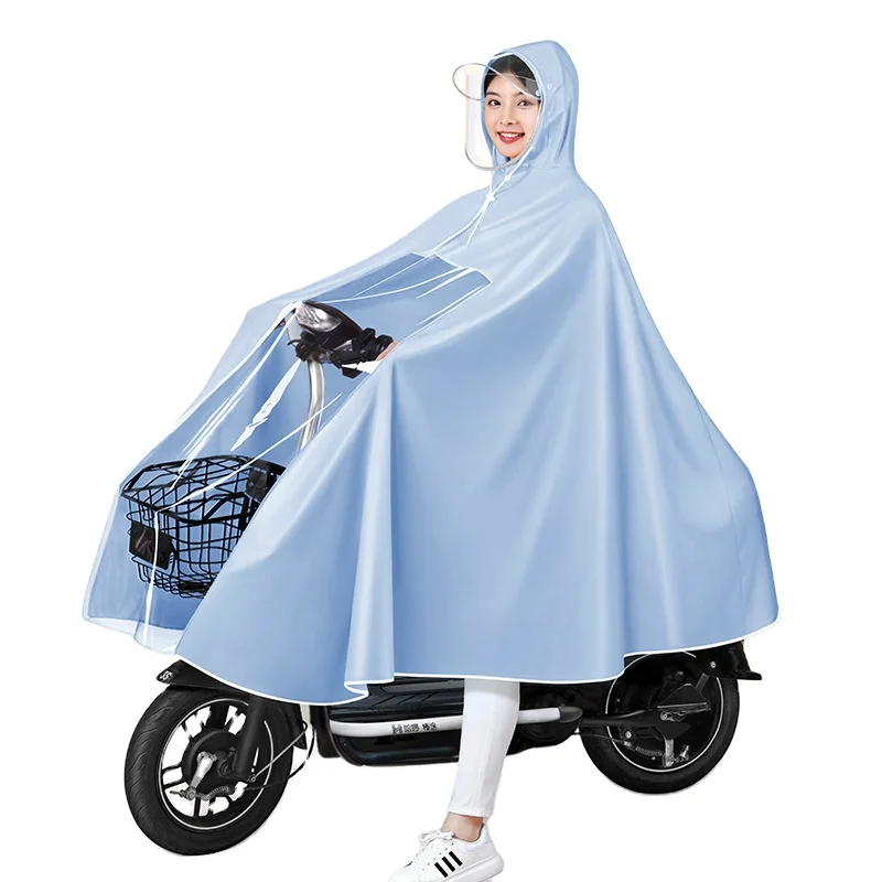 Cycling  Bike Raincoat Rain Cape Poncho Hooded Rain Coat Mobility Scooter Cover Lightweight Compact Reusable