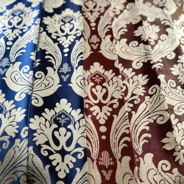 
China sale jacquard shading curtains fabric attractive style blackout fabrics for windows curtain livingroom bedroom 