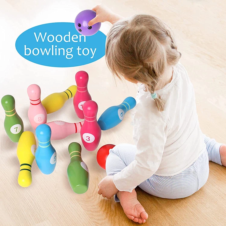 Toys Bowling Children Indoor Sports Puzzle Color Lawn Garden Bowling Game For Kids