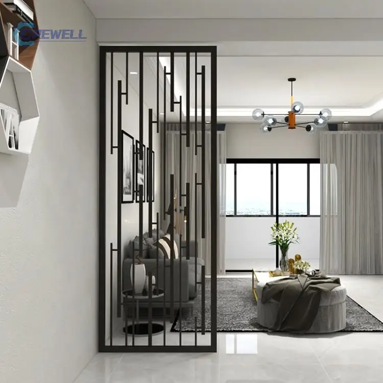 Buy discount make a room mild steel antique copper satin hollow out room divider for residential