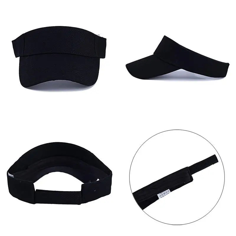 FOCUS Wholesale Custom Logo Visor Hat Summer Sports Cap Adjustable Cotton Golf Visor Hat Unisex Cap Custom Logo for Promotional