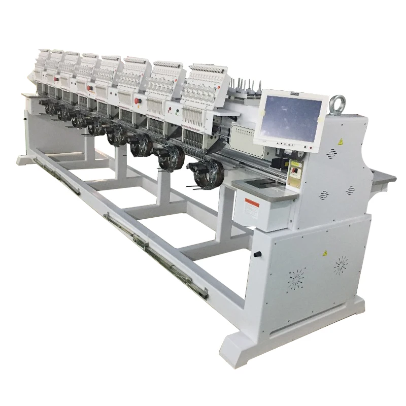 8 15 Head Computerized Embroidery Machine for Shoes T-shirt Hat Flat Embroidering