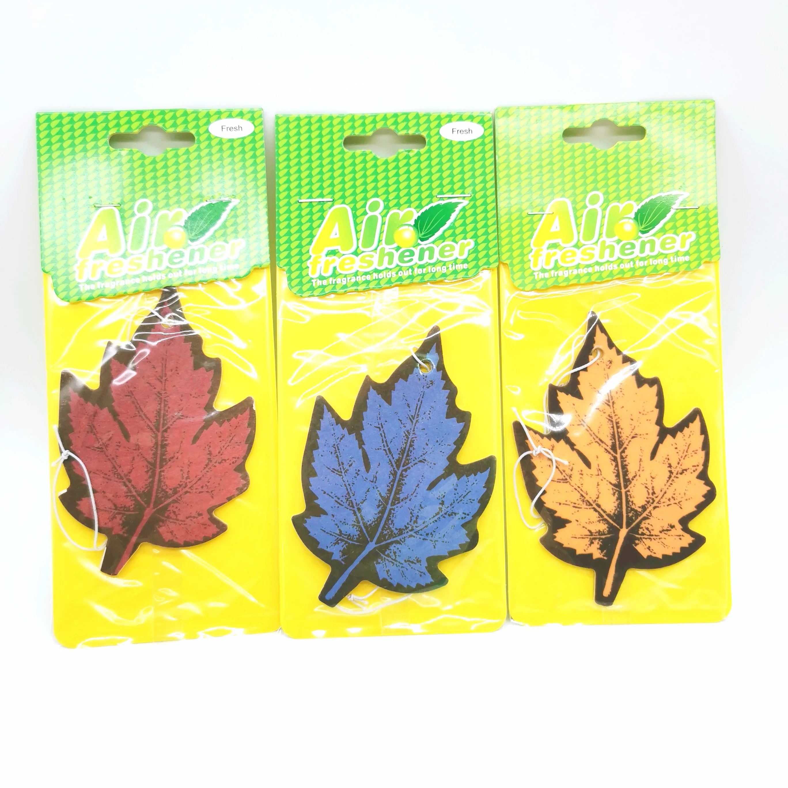 2022 New Products Scented Leaf Shape Hanging Car Scented Paper