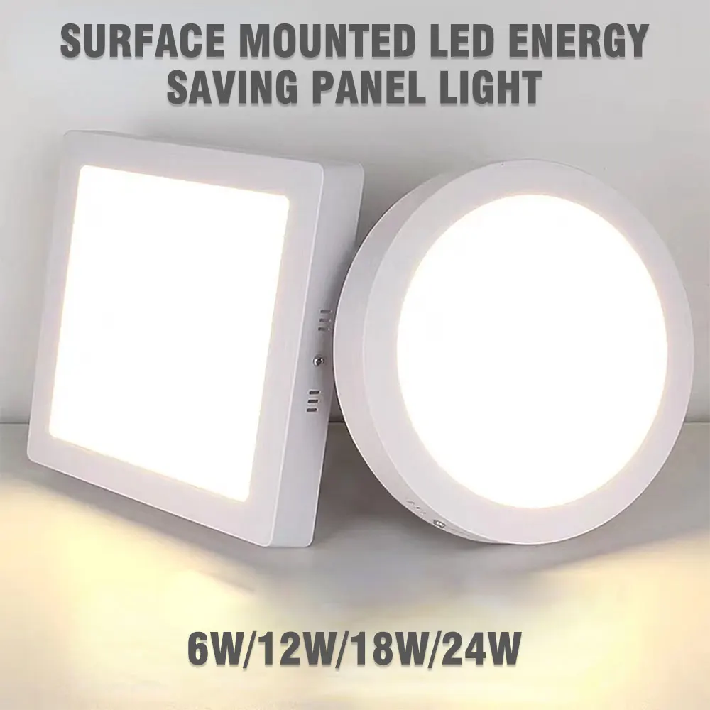 Vertak Hot Sale Super Brightness Round Square Led Panel Light Surface Mounted Ceiling Lamp For Decoration Home Lighting