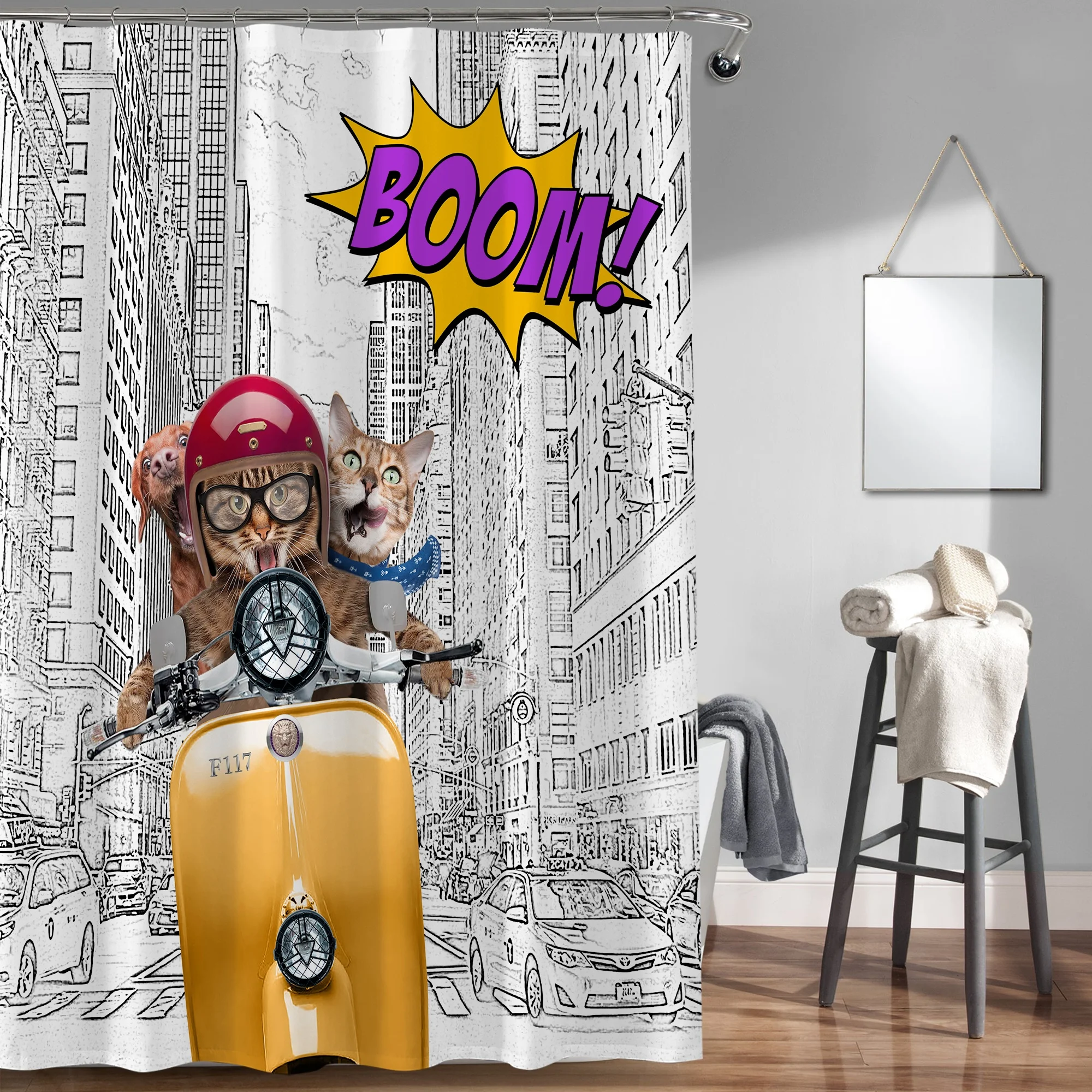 ALPHA TEXTILE Cortina de bano bathroom curtains shower set shower curtain print beach shower curtain customized