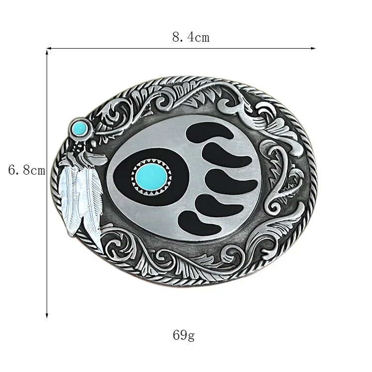 Custom Buckle Antique Western Rectangle Shape Belt Buckle Men Classic Poker