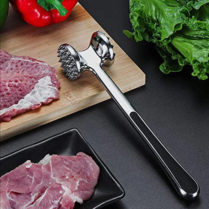 Оптовая продажа, классический металлический двухсторонний молоток для мяса, тендерайзер для говядины или эхолот