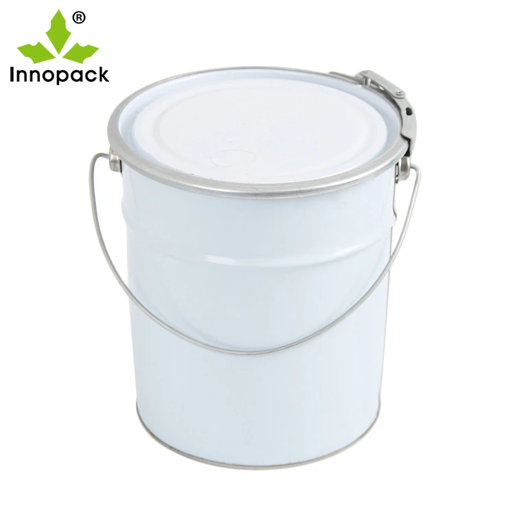 4L/5L Metal Bucket 6L / 8L Paint Tin 10L /20L Pails With Ring Lock Lid for Epoxy Resin