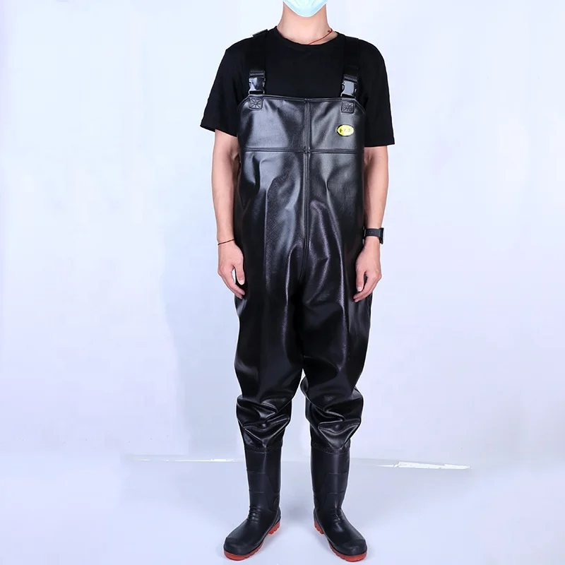 2021 New One-Piece Wear-Resistant Water Pants Fishing Thickened Tendon Bottom Pvc Boots