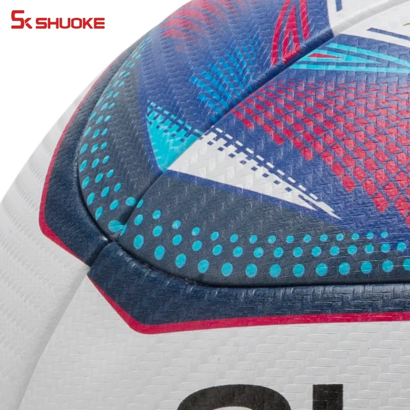 Custom premium match ball PU leathers thermal bonded size 5 soccer ball football