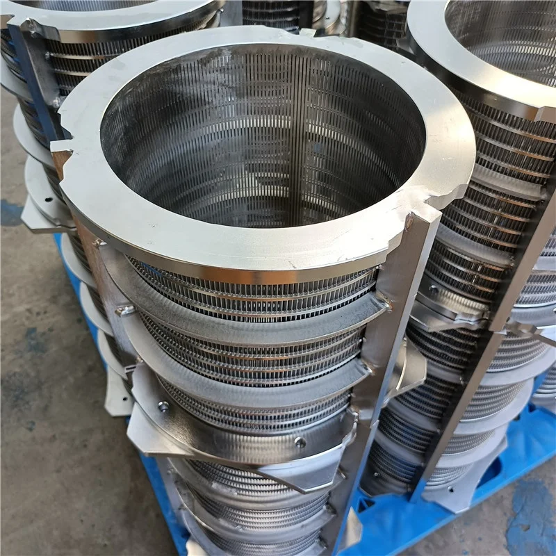 BTOSLOT Wedge Wire Stainless steel Waste water dewatering Screw Press Rotary Filter Drum Screen
