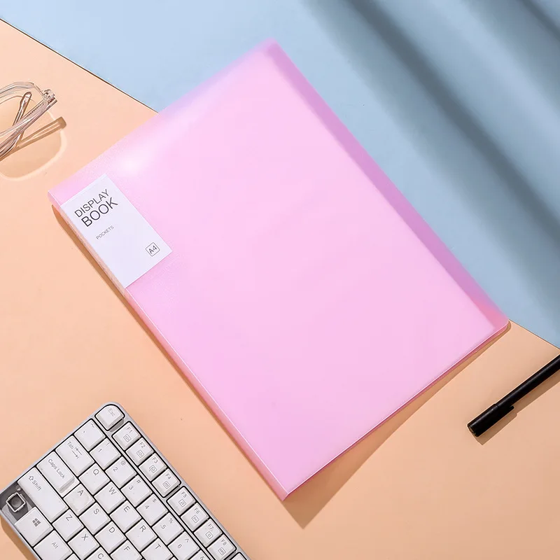 A4 Transparent Multi-layer Loose-leaf Folder PP Student Certificate Test Paper Storage Book File Dyed Pregnancy Test Sheet