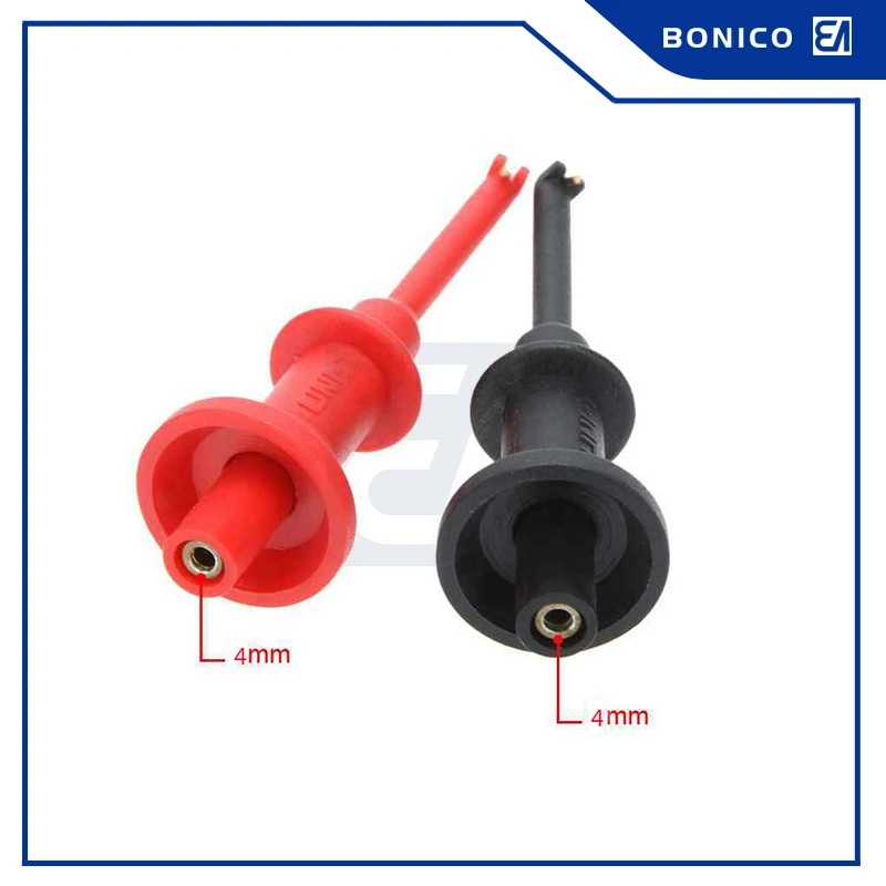 Test Hook Clip Multimeters Test Lead Extension Hook Probe Testing Clip 4mm Aperture Threaded Hook