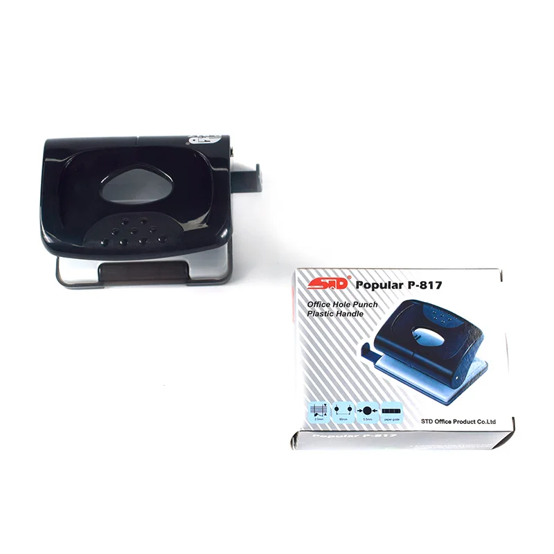 P-817 Office Binding Supplies Custom Manual Notebook Paper Craft Drill Round Hole Punch Machine 2 Hole Paper Puncher