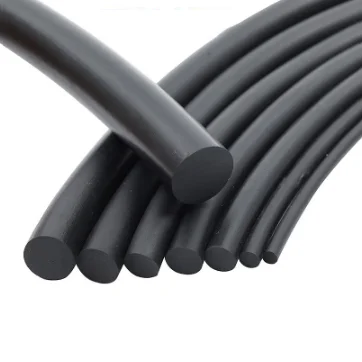 Butadiene rubber solid round rubber strip black sealing strip acid and alkali corrosion shock absorber rubber rope