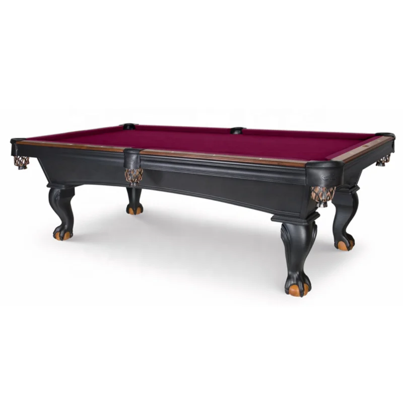Factory Manufactory Cheap Price American Style Solid Wood Legs Custom Carved Billiard Pool Table