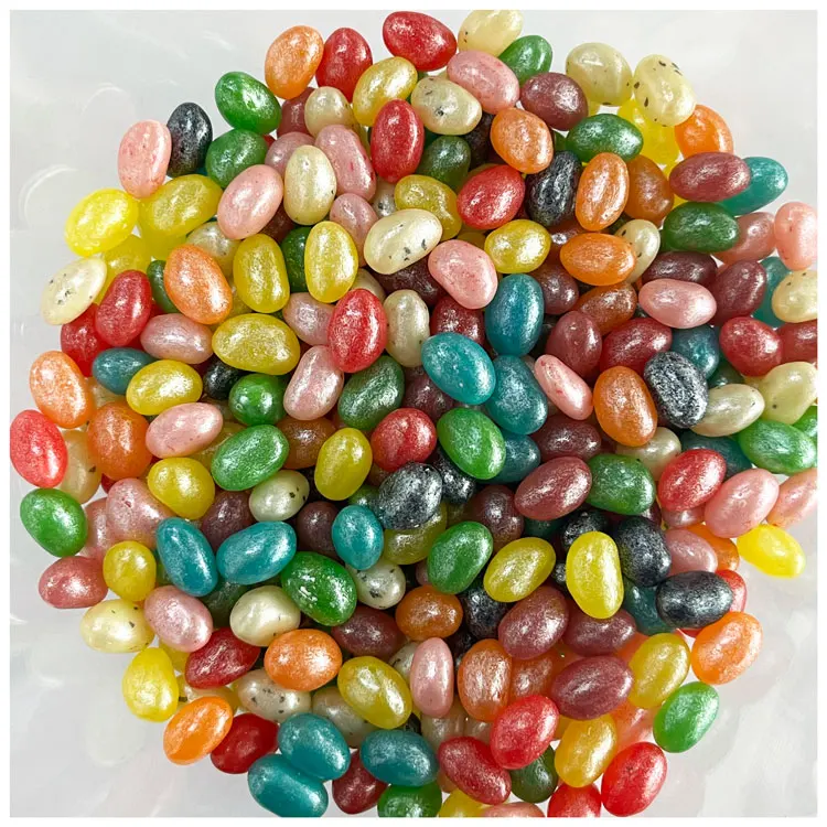 Chinese Natural Color Jelly Bean Ncnf Candy Halal Soft Beans Candy Sugar Coated Jelly Candy Sweet