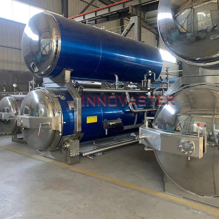 pet food pressure pouch autoclave machine water immersion sterilizer retort with remote control