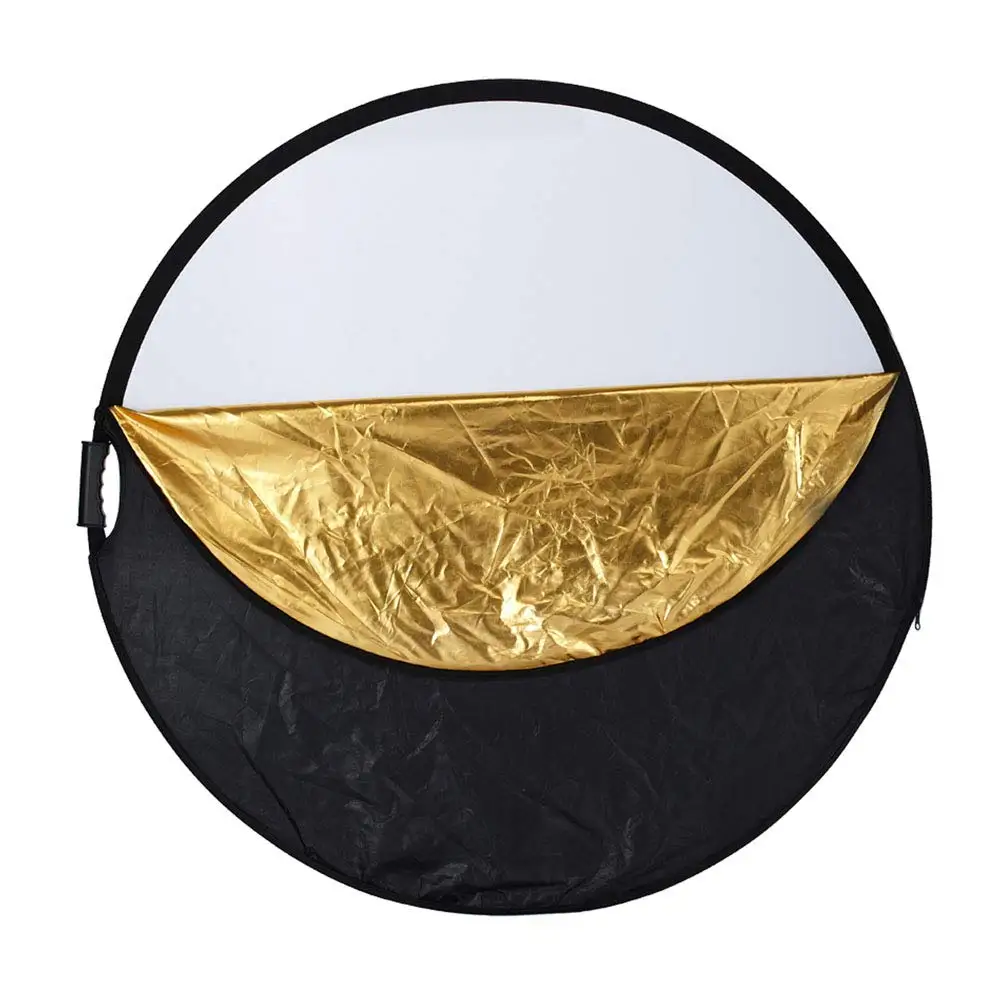 Портативный Круглый отражатель Selens 5 в 1 с ручкой 24 дюйма 60 см, складной Мульти-диск с сумкой для переноски для фотосъемки, фотостудии
