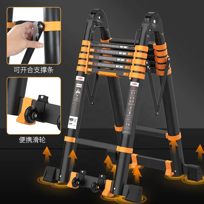 Super telescopic ladder ladder scaffoldings folding ladders for the  new year with en131/ ce