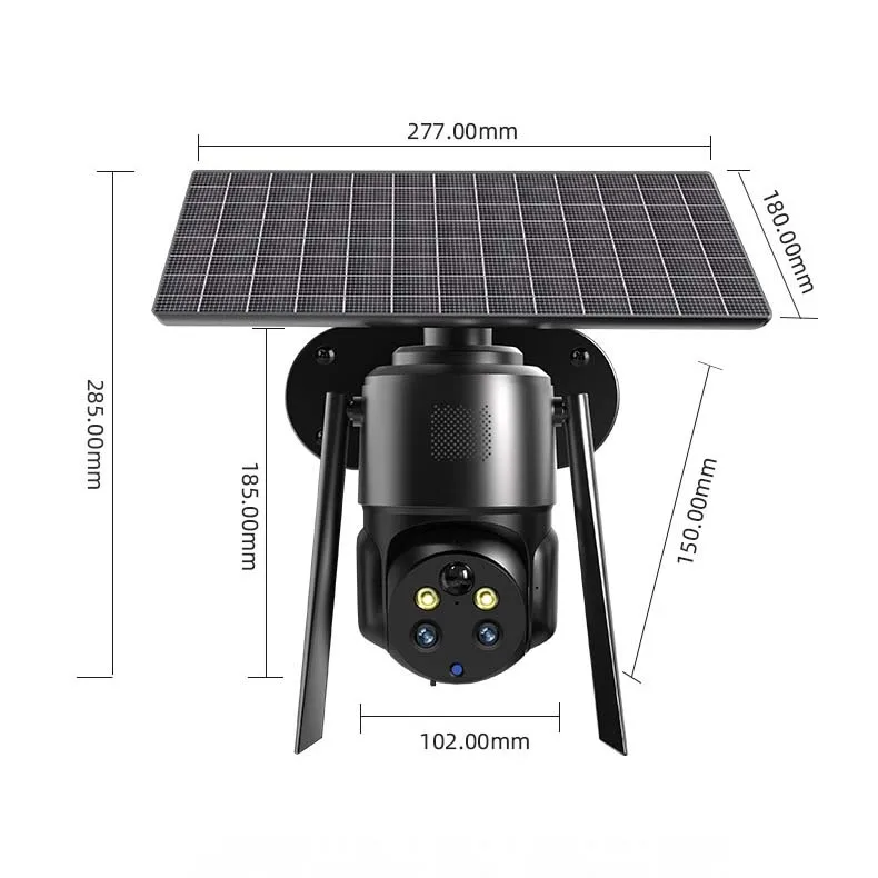 Hot Sale Ptz Wireless Courtyard Garden Camera Solar Charging Wifi Network Night Vision Outdoor Solar Cctv Security Camera