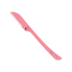 Custom private label steel blade facial hair remover mini  eye brow shaper trimmer folding eyebrow razor set for women