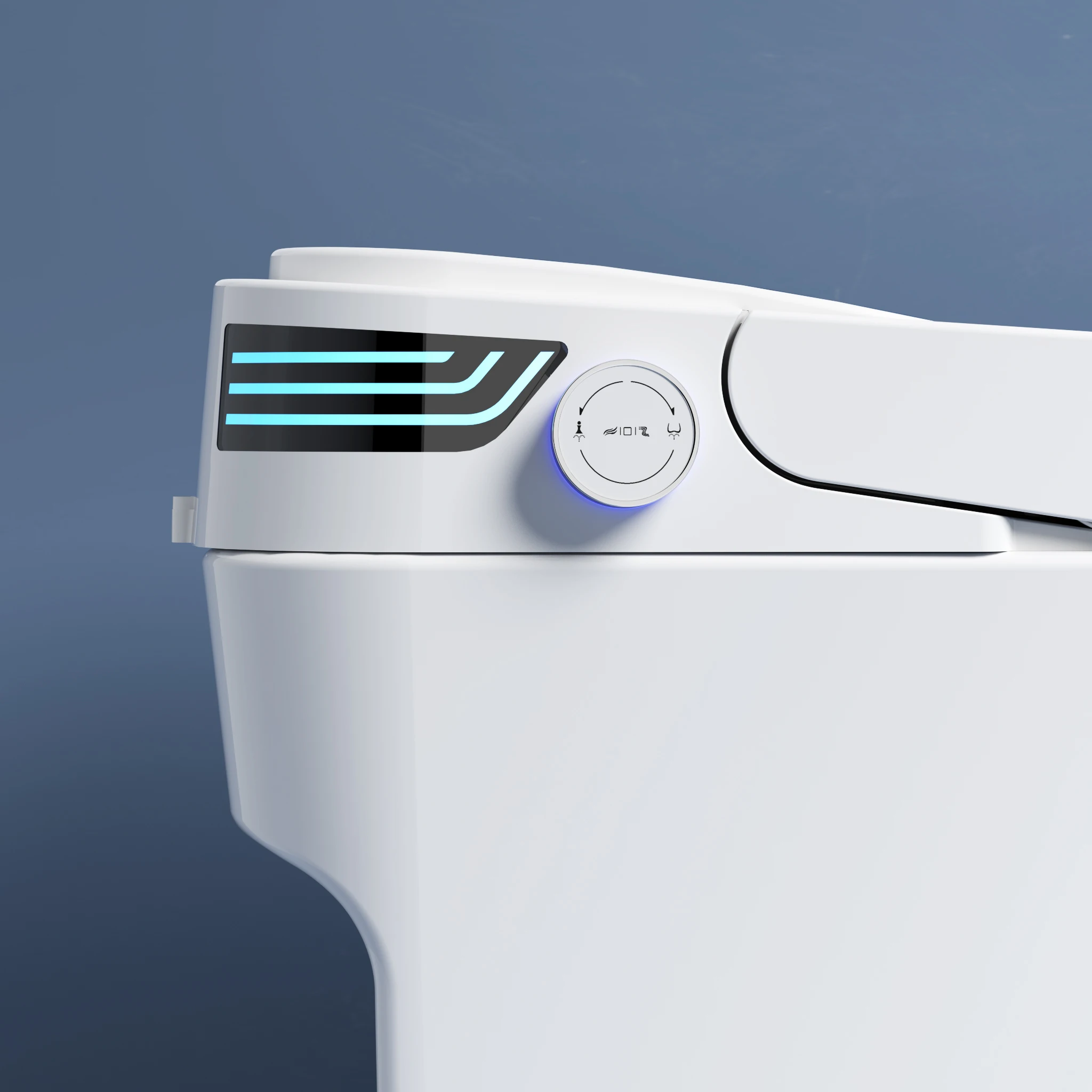 High Tec Electric Intelligent 1 Piece Close stool Wc Toilet Bowl Automatic White Smart Bidet Toilet