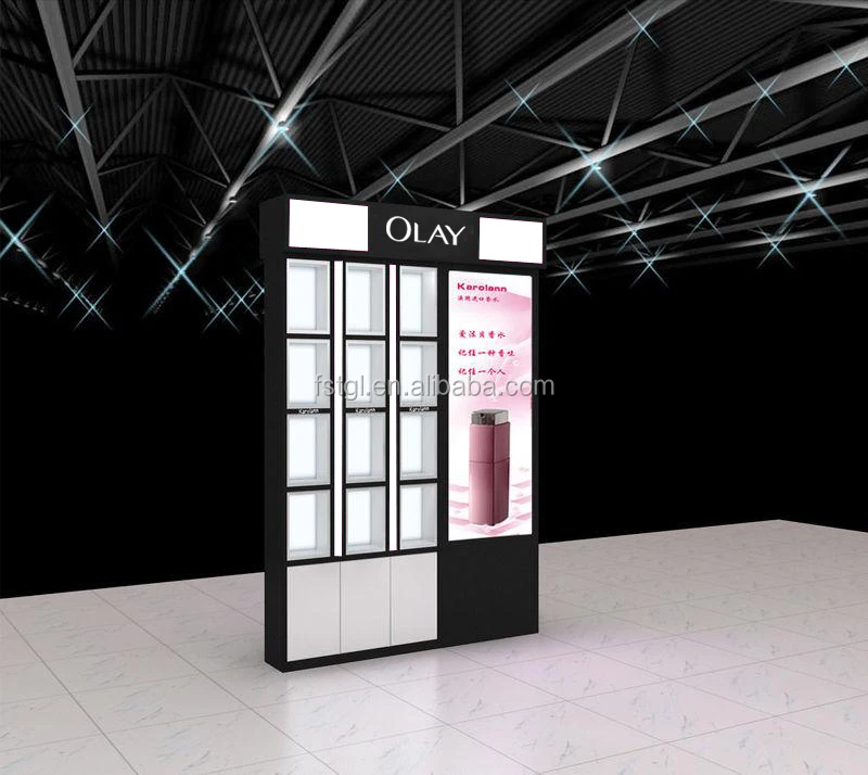 Custom Cosmetics Shop Counter Display Stand High-end Illuminated
