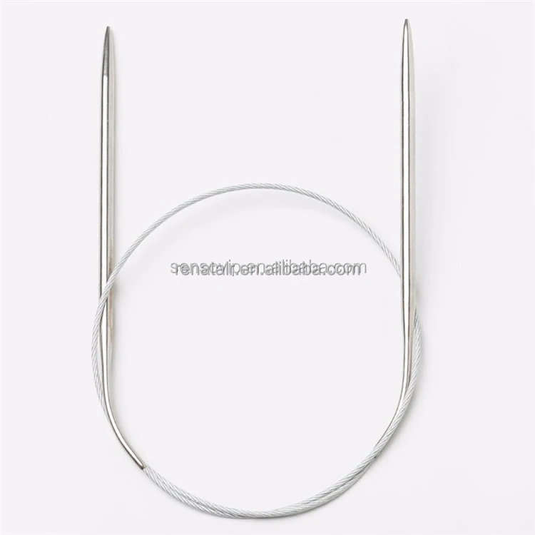 80 см из нержавеющей стали круговые иглы для вязания крючком для вязания DIY Инструменты для завивки волос шпильки иглы ремесленных инструментов