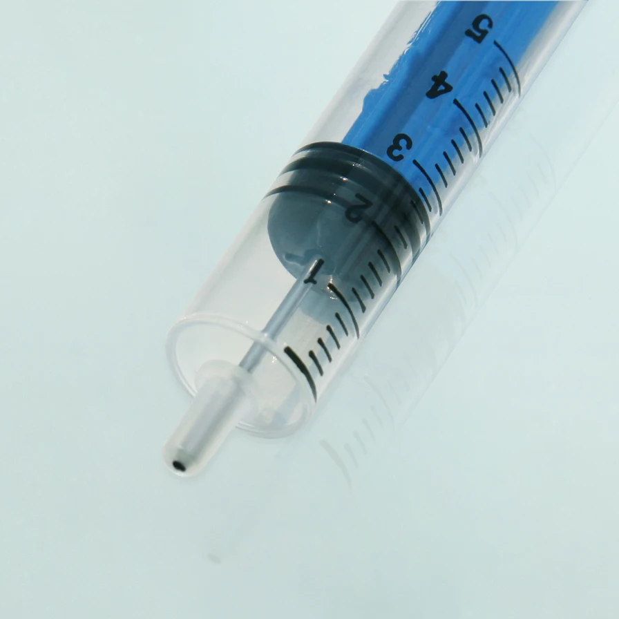 Ex-factory Price Disposable Guidewire Introducer Syringe 5ml Injection Empty Needle Blue