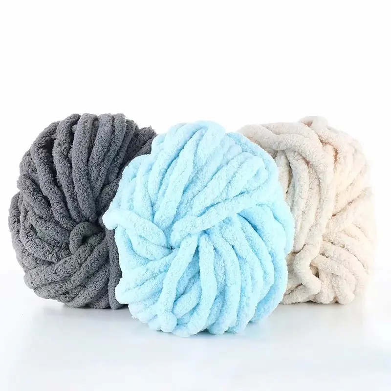 250g 2cm Hand Knitting Crochet Bulky Thick Giant Fancy 100% Polyester Soft Chunky Chenille Yarn