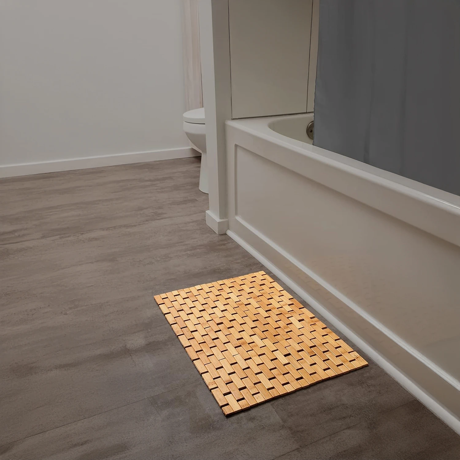 Sauna Spa Steps Decor and Accessory Bamboo Bath Mat for Bathroom Wooden Bathmat