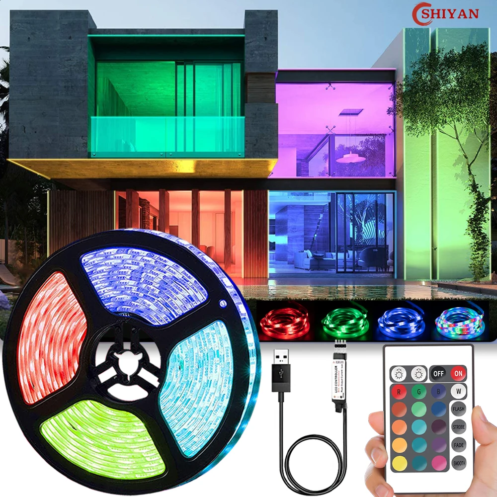 Led Lights Strips Usb Infrared Control Rgb Smd2835 Dc5v 1m 2m 3m 4m 5m Flexible Lamp Tape Diode Tv Background Lighting Luces Led