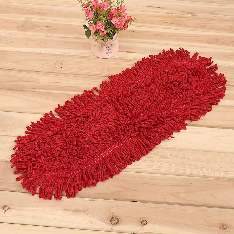 High Quality Red Oil Flat Mop Replacement Cloth Customizable Hot Sale in Korea Refill for Cotton Yarn Tube Mop Head
