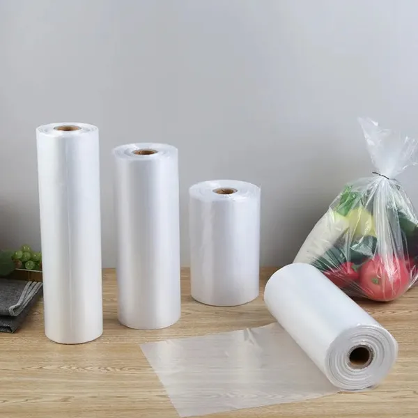 Packing in Vegetable and Fruits Storage Packaging Food Plastic Bag Roll Supermarket Produce Bags On Roll for Food Industry