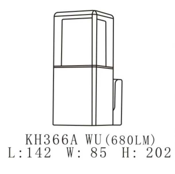 waterproof landscape aluminum square garden rectangular modern outdoor wall light led