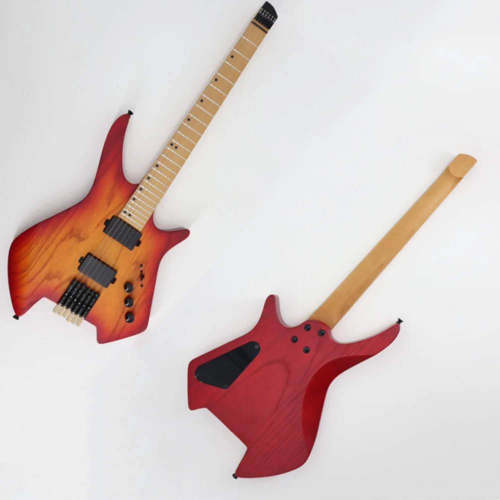 Wholesale factory Custom High Quality Swamp Ash/Mahogany headless guitar electric guitar