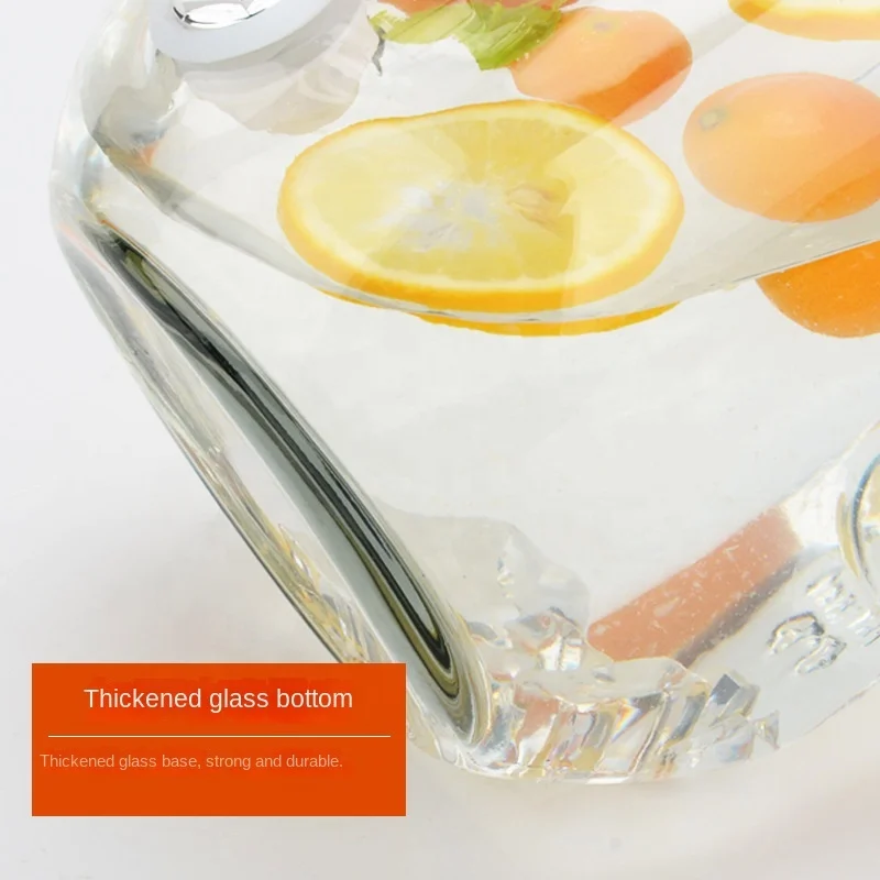 Best Selling 4L/8L Glass Mason Jar Stainless Steel Spigot Stand Beverage Juice Dispenser Water featuring Glass Metal Lids Tap